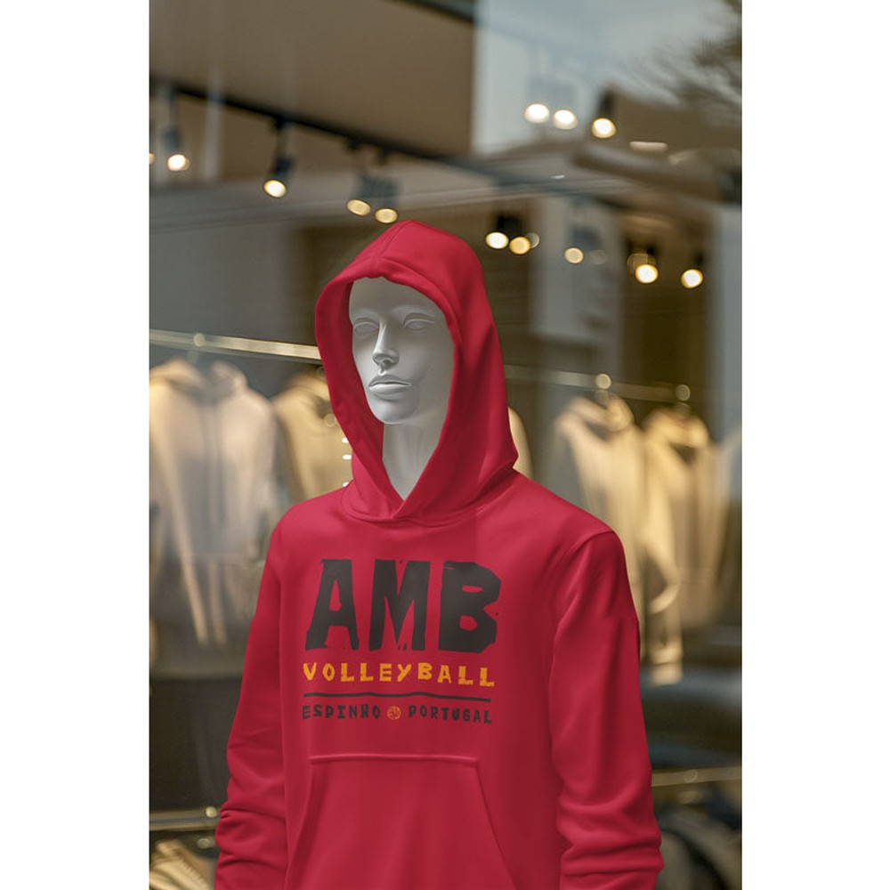 AMB Volleyball Espinho - Hoodie em Vermelho - Tamanho L
