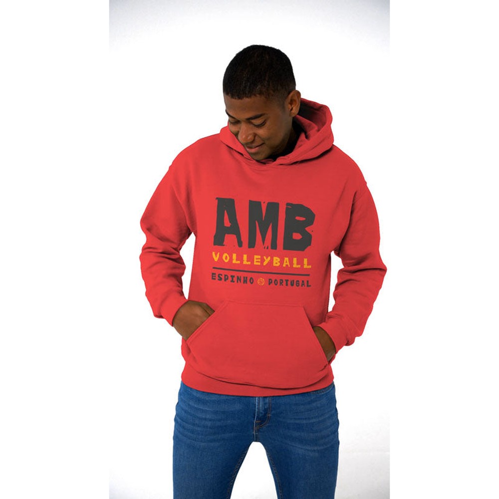 AMB Volleyball Espinho - Hoodie em Vermelho - Tamanho L