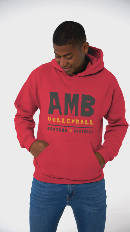 AMB Volleyball Espinho - Hoodie em Vermelho - Tamanho L